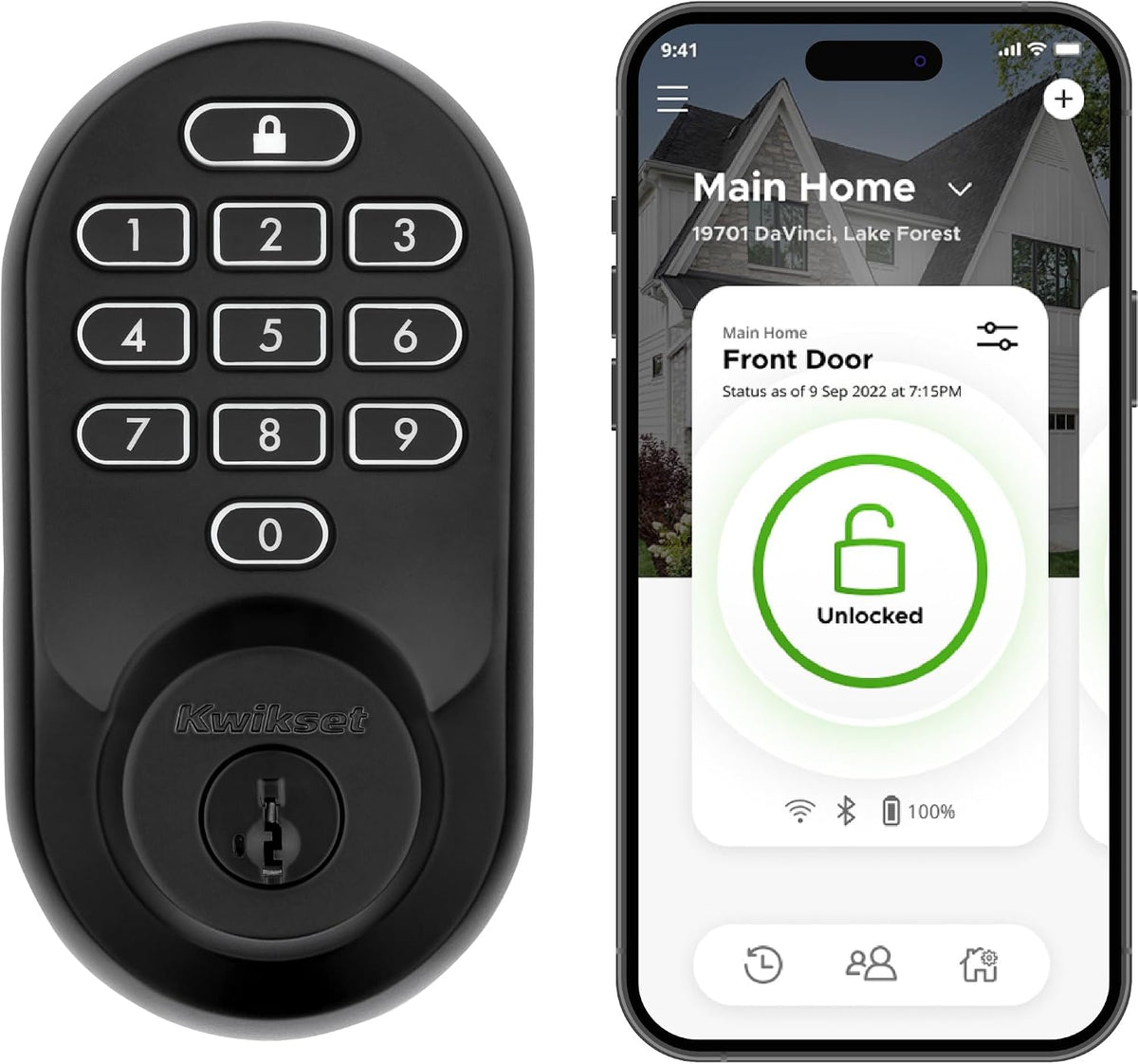 HALO Keypad WiFi Electronic Single-Cylinder Smart Lock Deadbolt featuring SmartKey Security